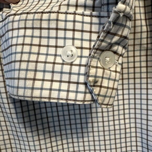 Mizzen + Main Leeward Dress Shirt Trim Fit Mens Size XLT Tall Check Performance - Picture 9 of 10
